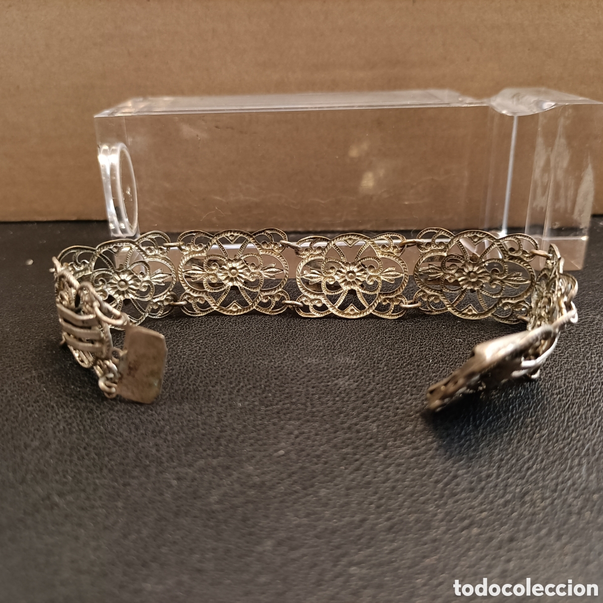 Joyeria: Pulsera de plata antigua de filigrana. - Foto 4