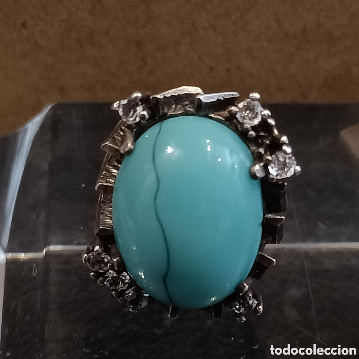 Joyeria: Conjunto de plata y simil turquesa. - Foto 2