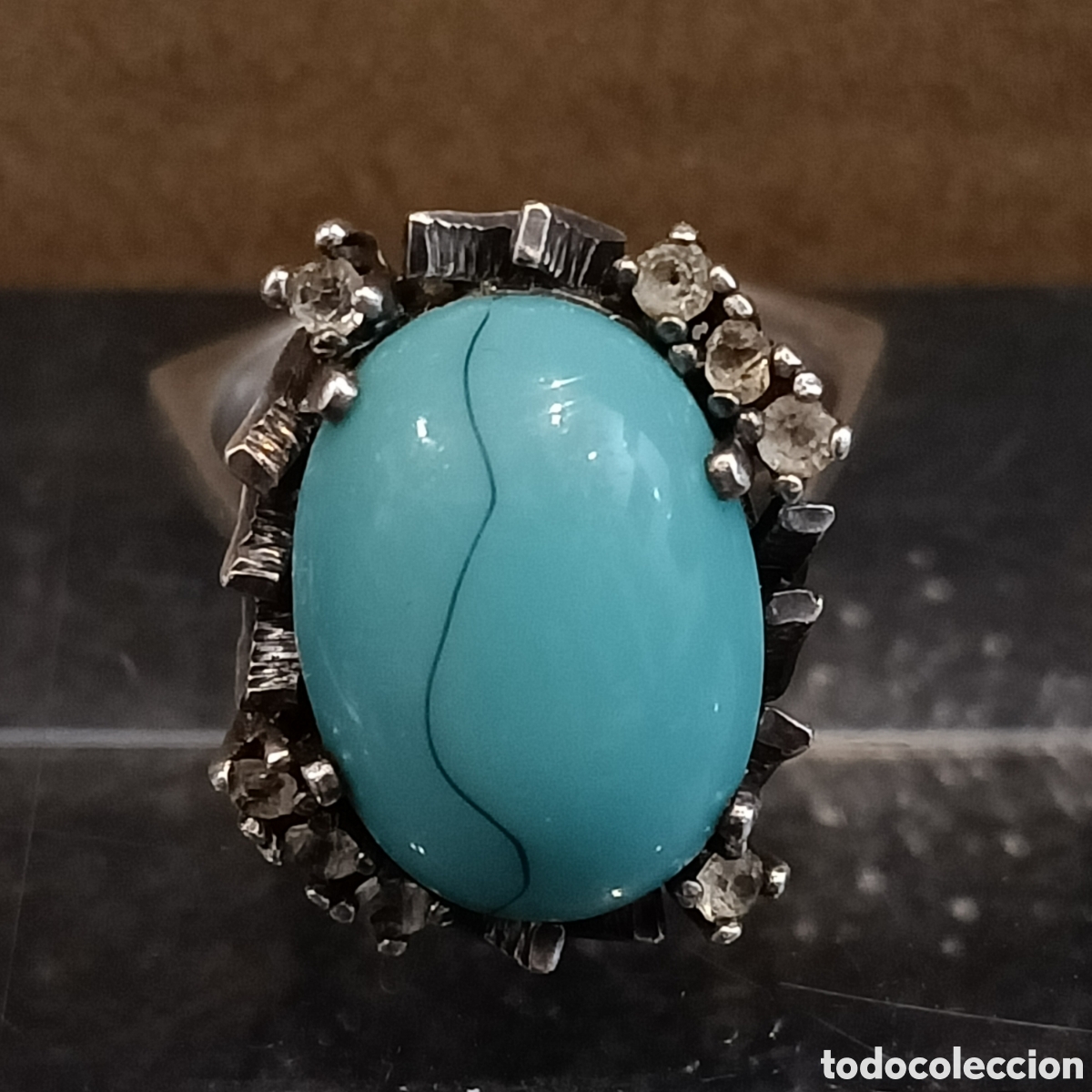 Joyeria: Conjunto de plata y simil turquesa. - Foto 3