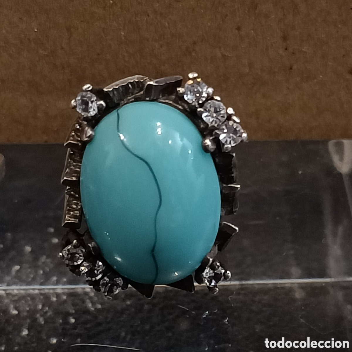 Joyeria: Conjunto de plata y simil turquesa. - Foto 4