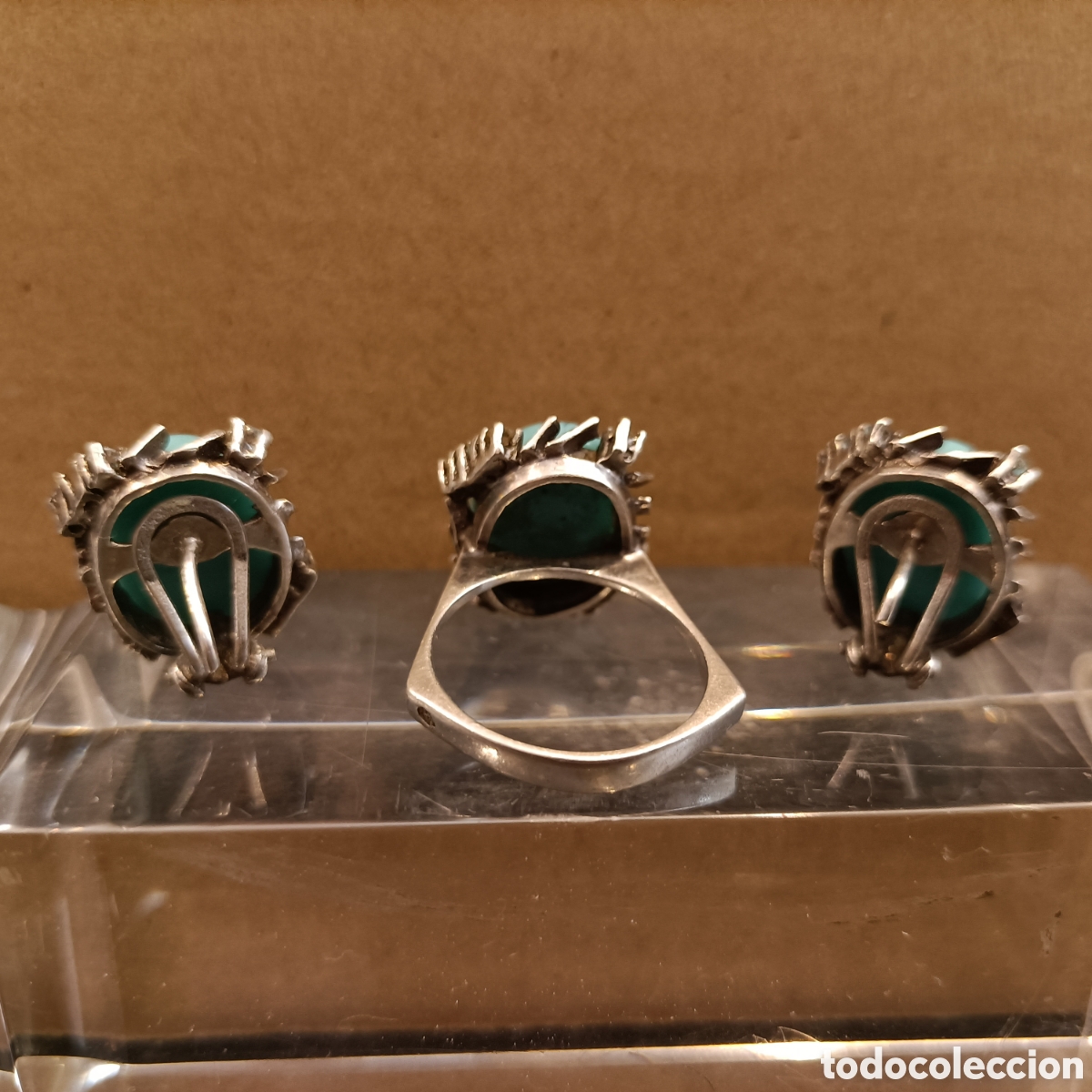 Joyeria: Conjunto de plata y simil turquesa. - Foto 5
