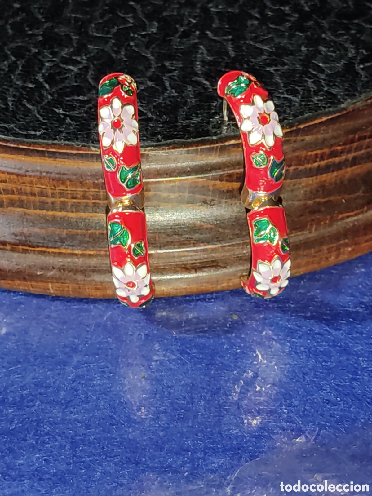 Joyeria: Pendientes esmaltados o Cloisonne. - Foto 2