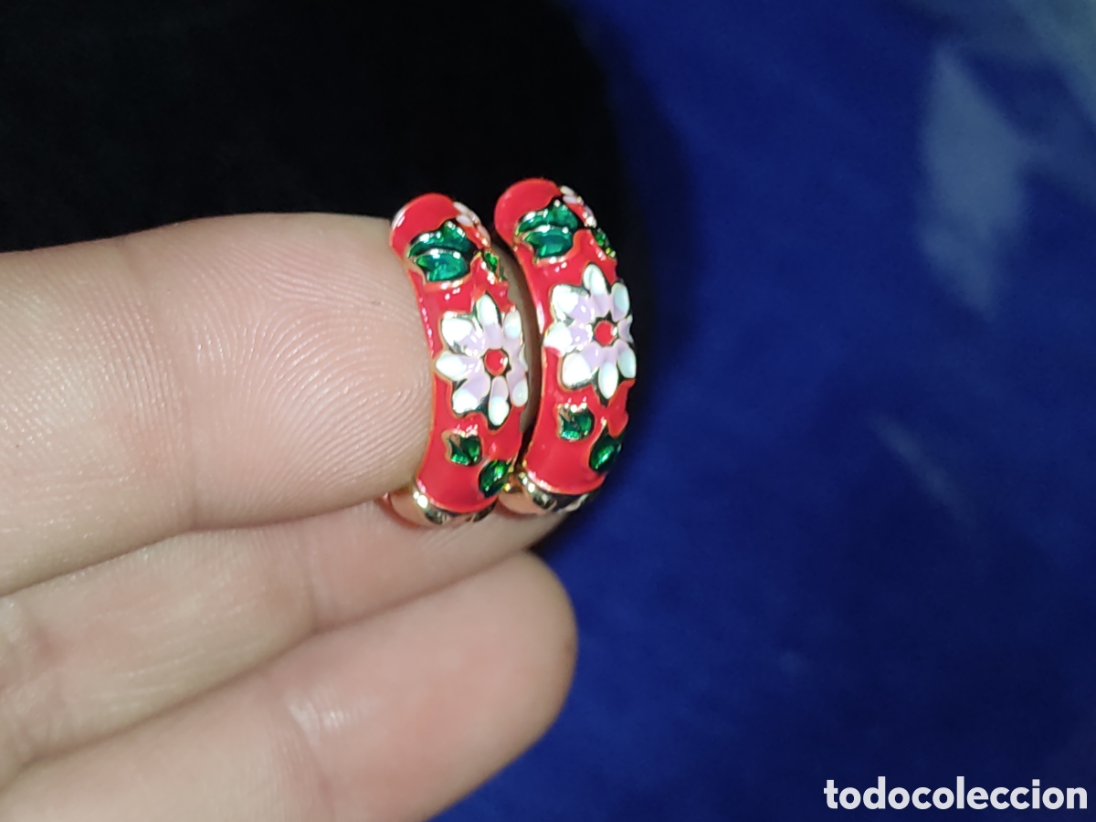Joyeria: Pendientes esmaltados o Cloisonne. - Foto 3
