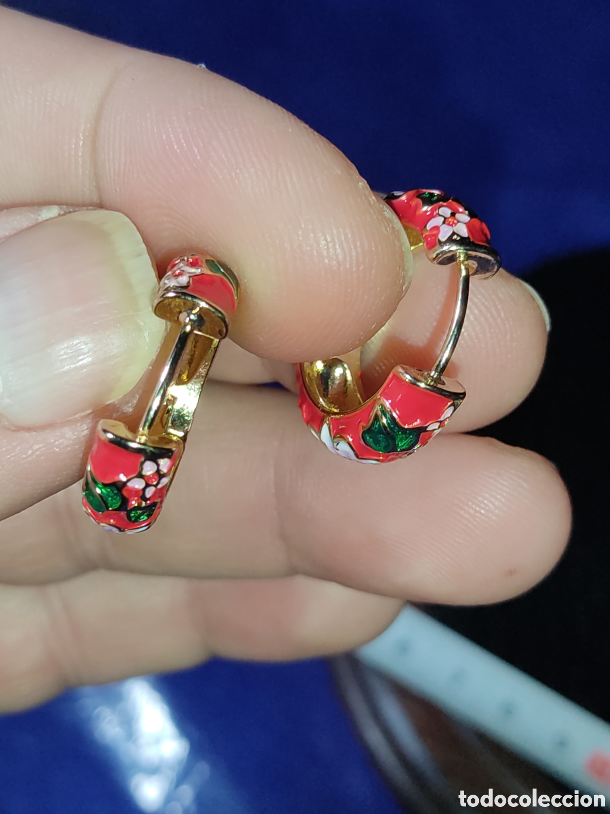 Joyeria: Pendientes esmaltados o Cloisonne. - Foto 6