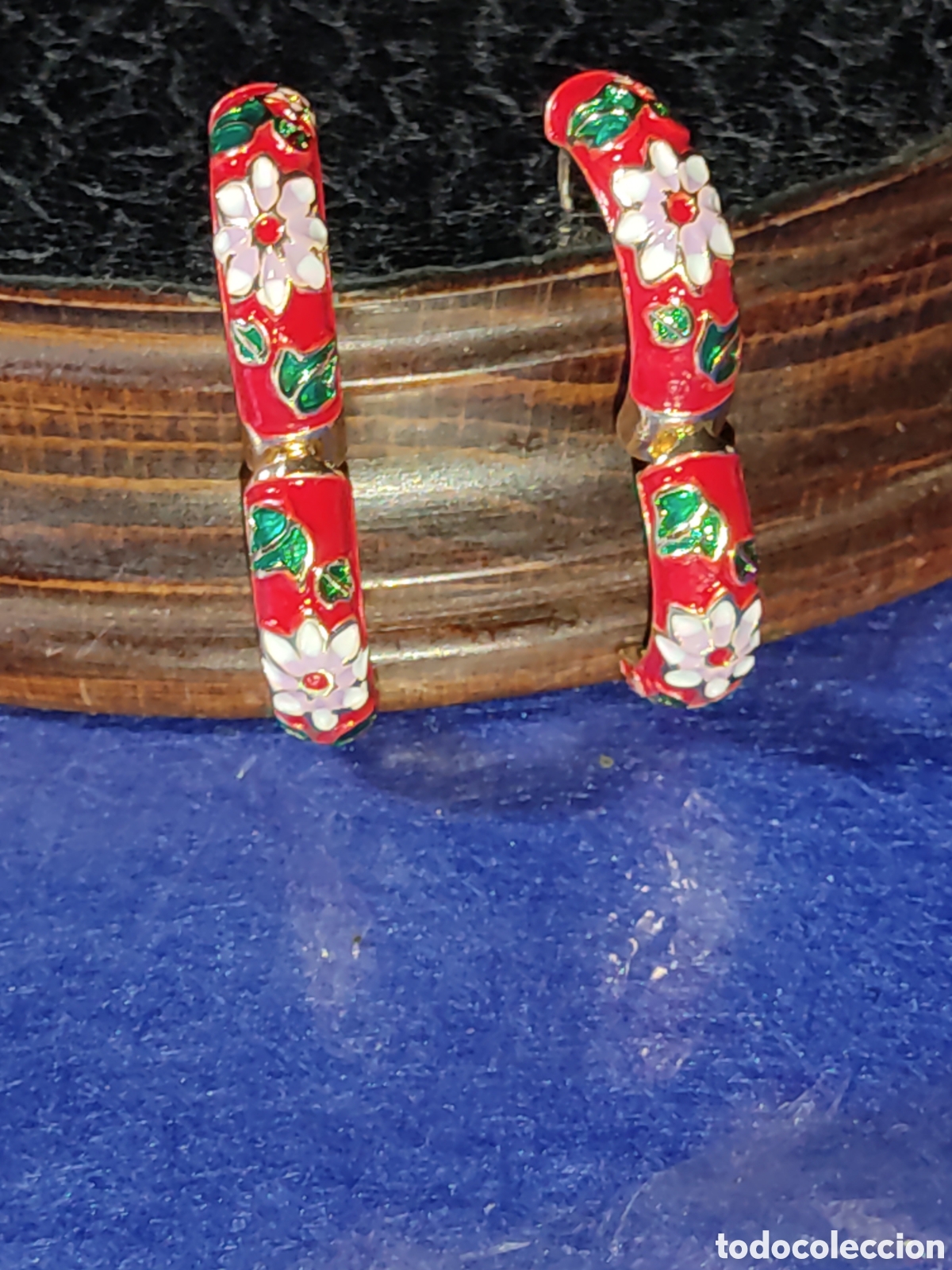 Joyeria: Pendientes esmaltados o Cloisonne. - Foto 1
