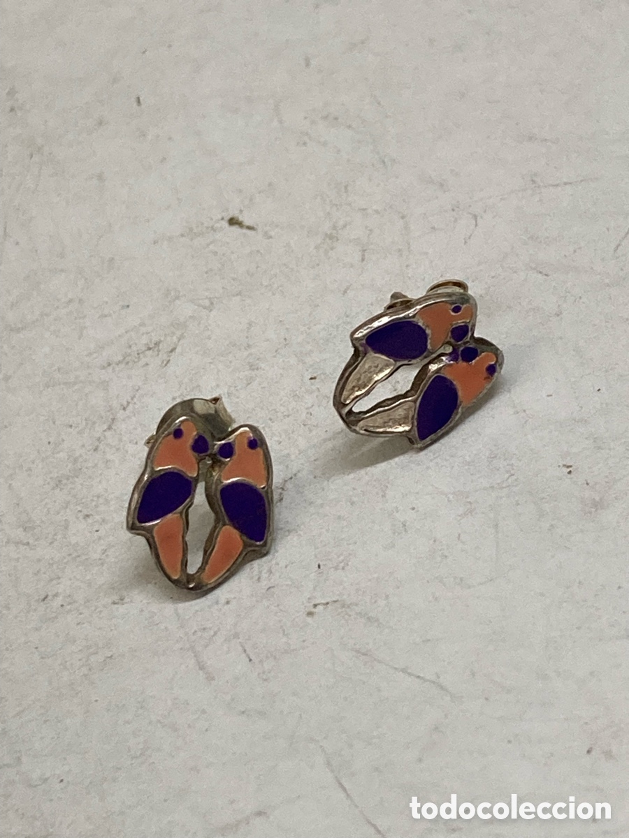 Joyeria: Pendientes de plata esmaltado P322 - Foto 1