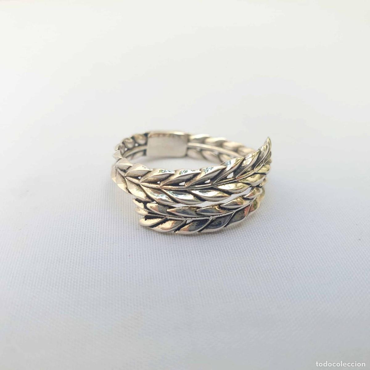 Joyeria: Anillo plata 925 hojas de laurel entrelazadas - Foto 1