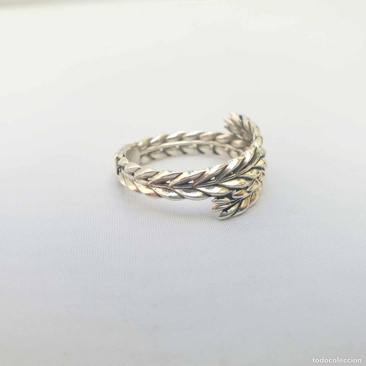 Joyeria: Anillo plata 925 hojas de laurel entrelazadas - Foto 2