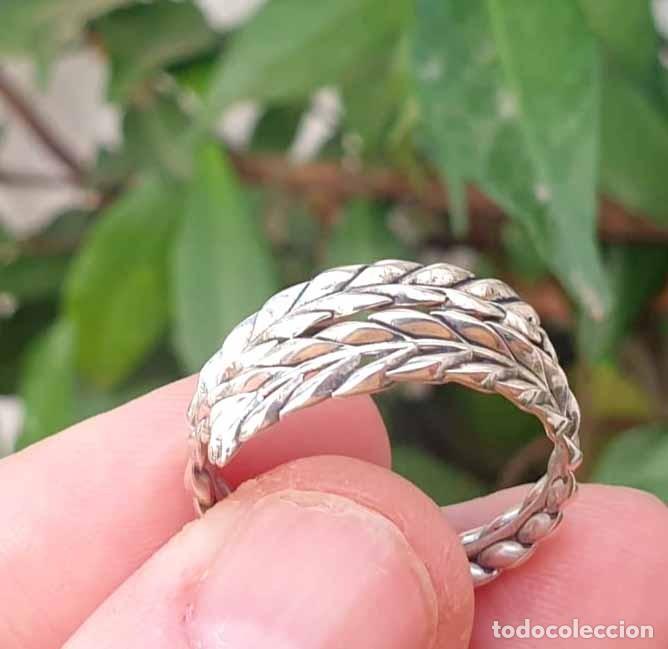 Joyeria: Anillo plata 925 hojas de laurel entrelazadas - Foto 12