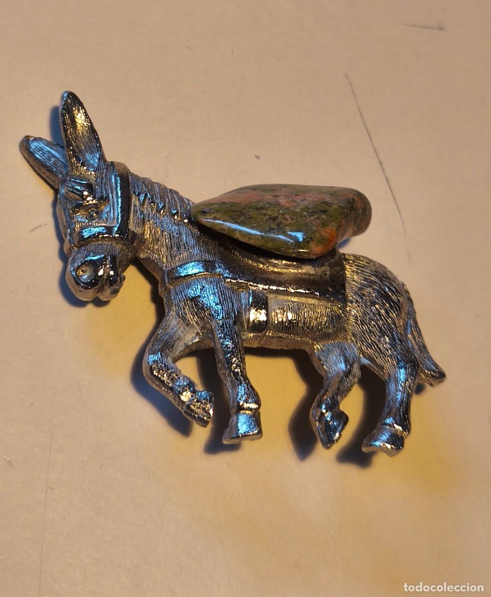 Joyeria: BROCHE ANTIGUO DE BURRO PLATEADO - Foto 1