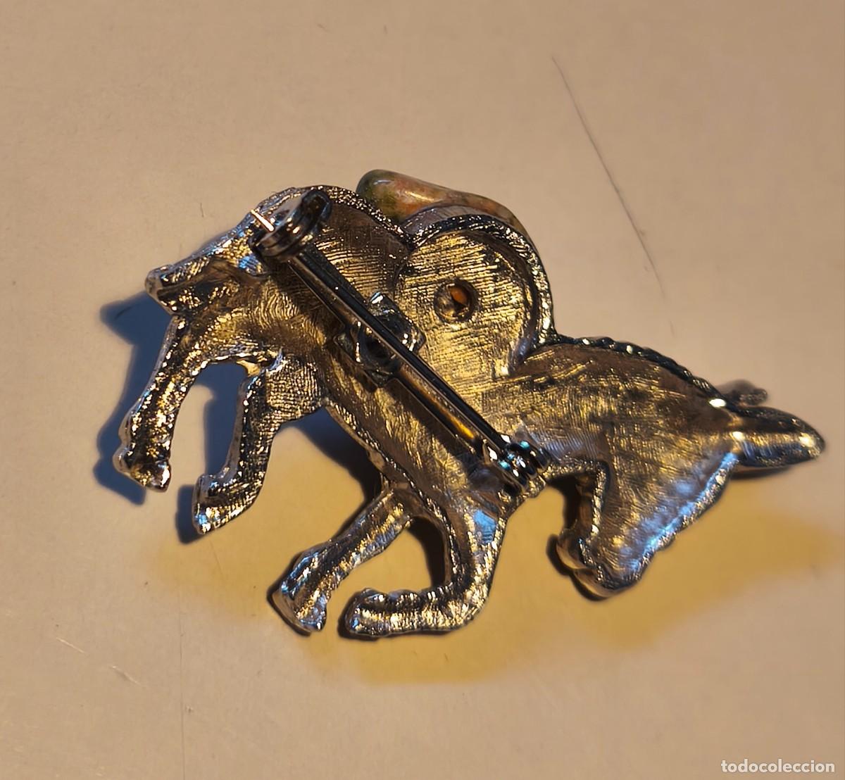 Joyeria: BROCHE ANTIGUO DE BURRO PLATEADO - Foto 2