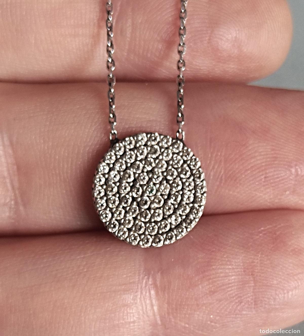 Joyeria: Colgante, con cadena, plata de ley con circonitas. - Foto 2