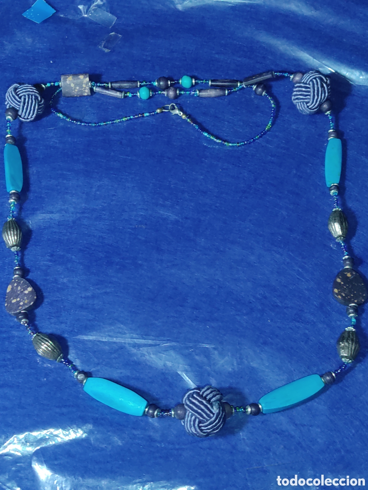 Joyeria: Collar largo de hueso tintado con abalorios y bolas - Foto 2