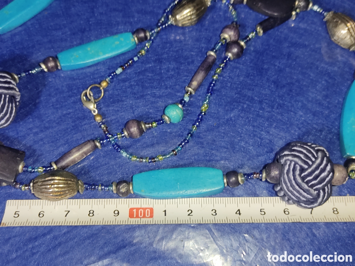 Joyeria: Collar largo de hueso tintado con abalorios y bolas - Foto 4
