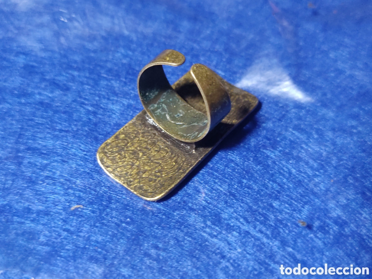Joyeria: Anillo de lat&oacute;n ajustable.Vintage. - Foto 5