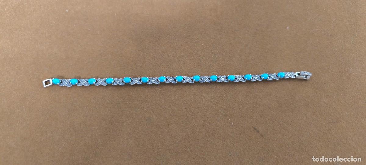 Joyeria: PULSERA DE PLATA CON PEDRERIA AZUL - Foto 2