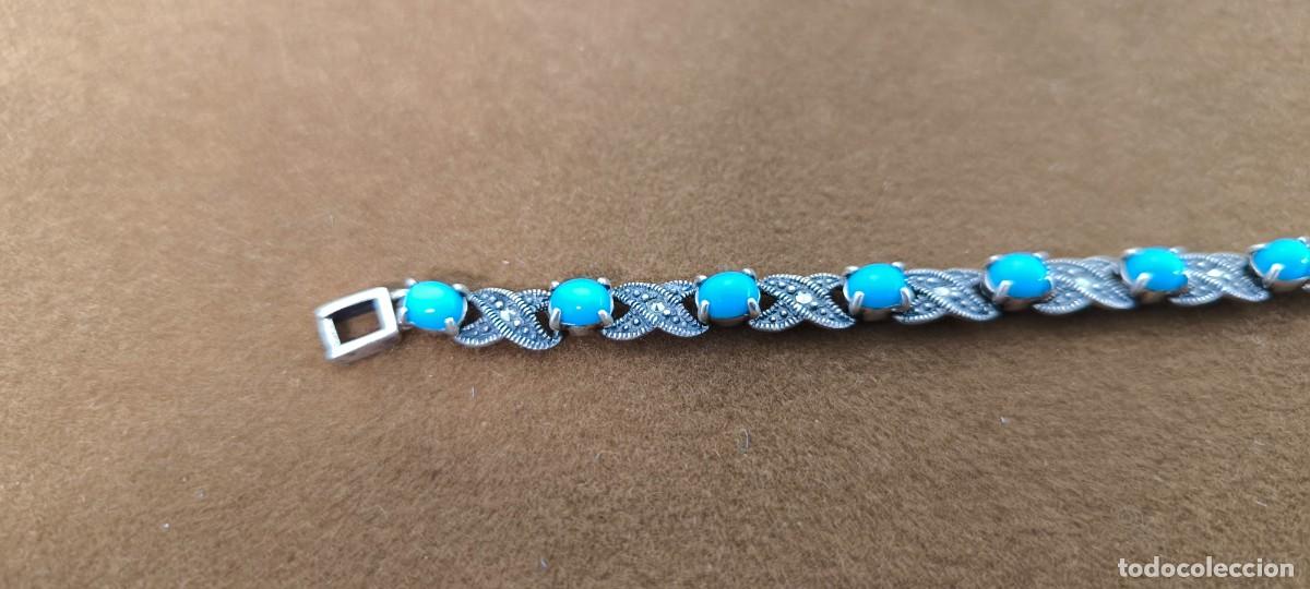 Joyeria: PULSERA DE PLATA CON PEDRERIA AZUL - Foto 4