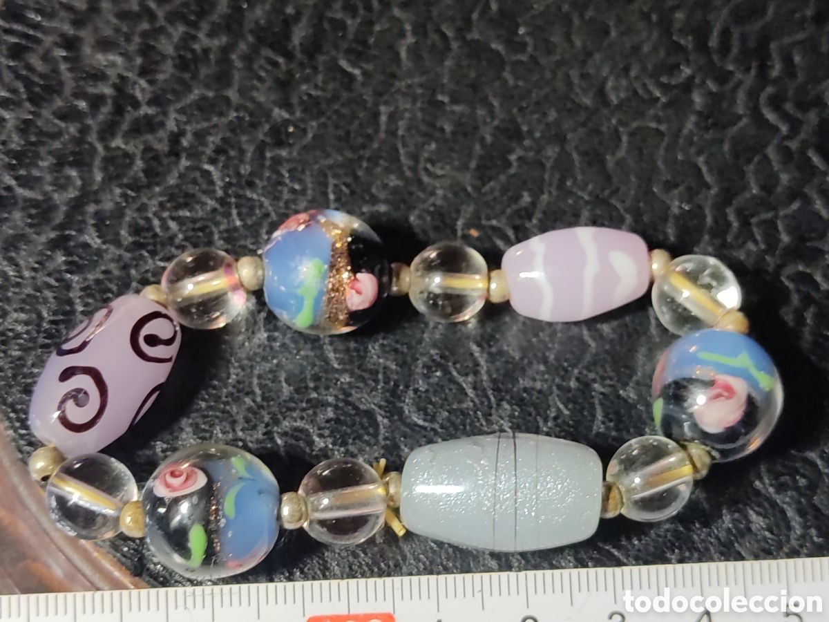 Joyeria: Pulsera de cristal de Murano & Rosas. - Foto 3
