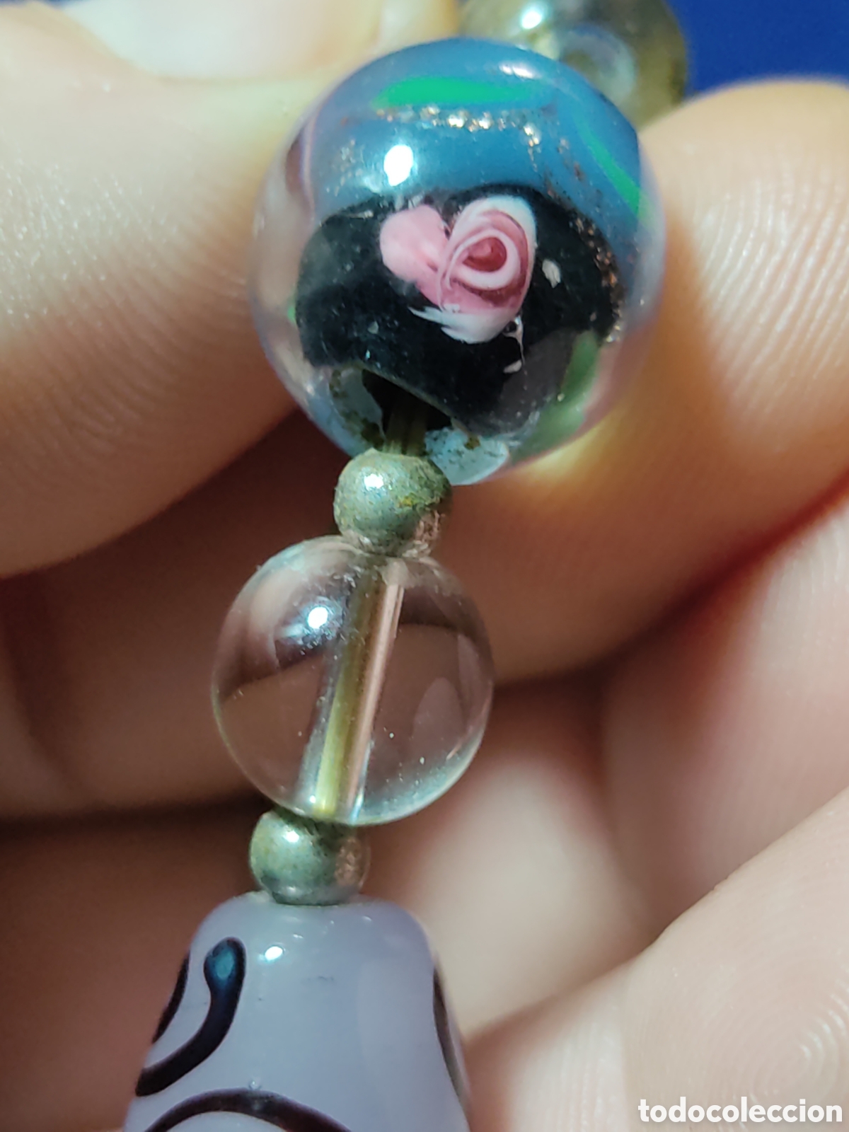 Joyeria: Pulsera de cristal de Murano & Rosas. - Foto 4