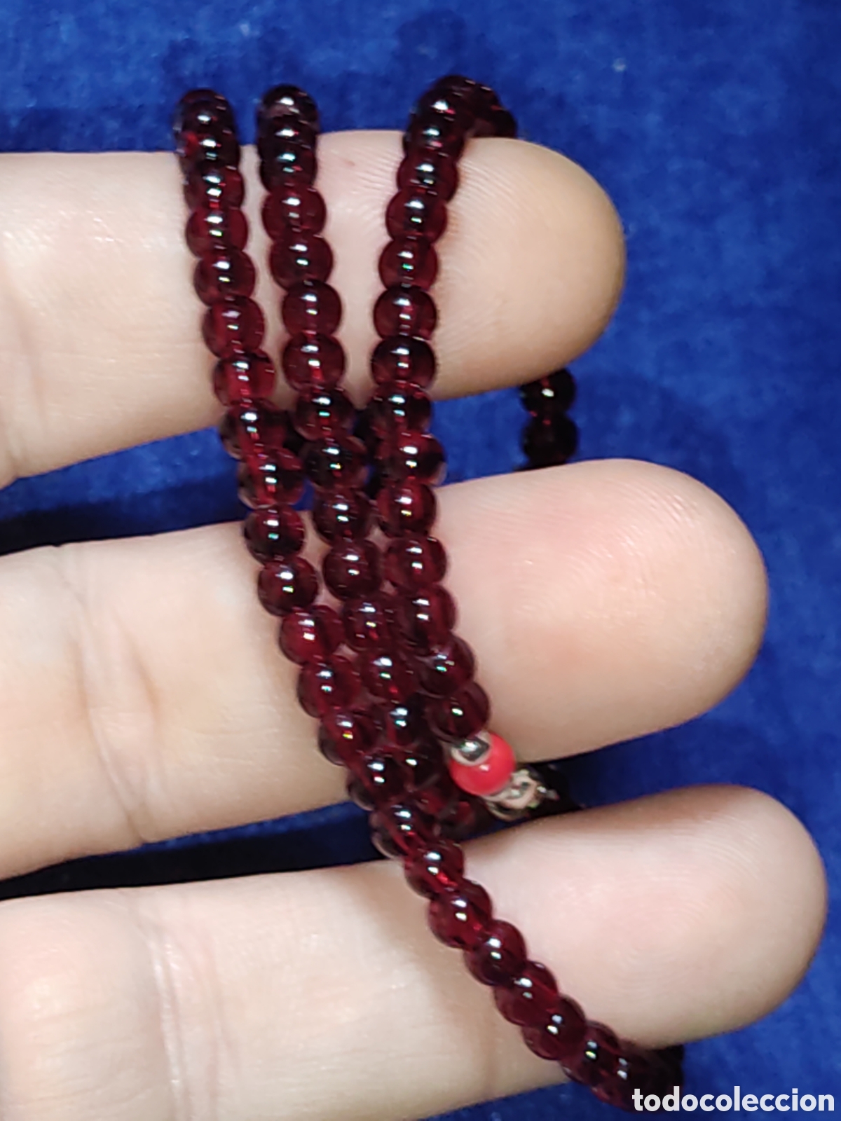 Joyeria: Collar de granates 5.mm.Vintage. - Foto 4