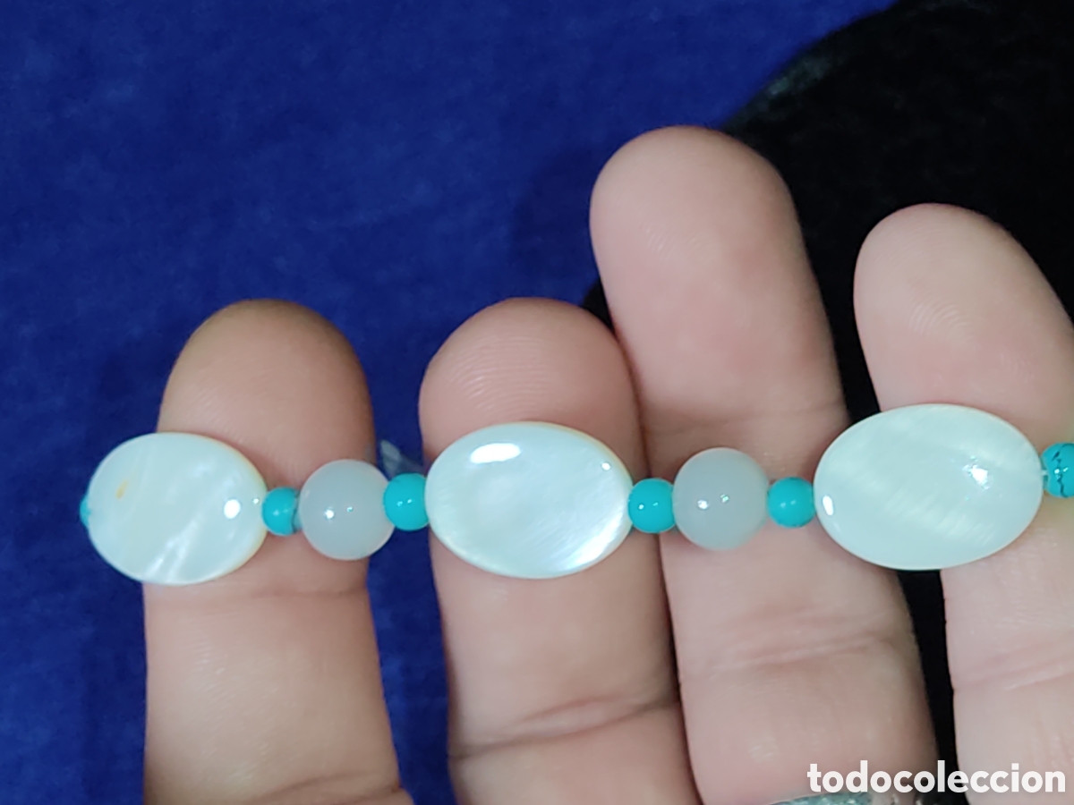 Joyeria: Pulsera de n&aacute;car y turquesa. *X* - Foto 4
