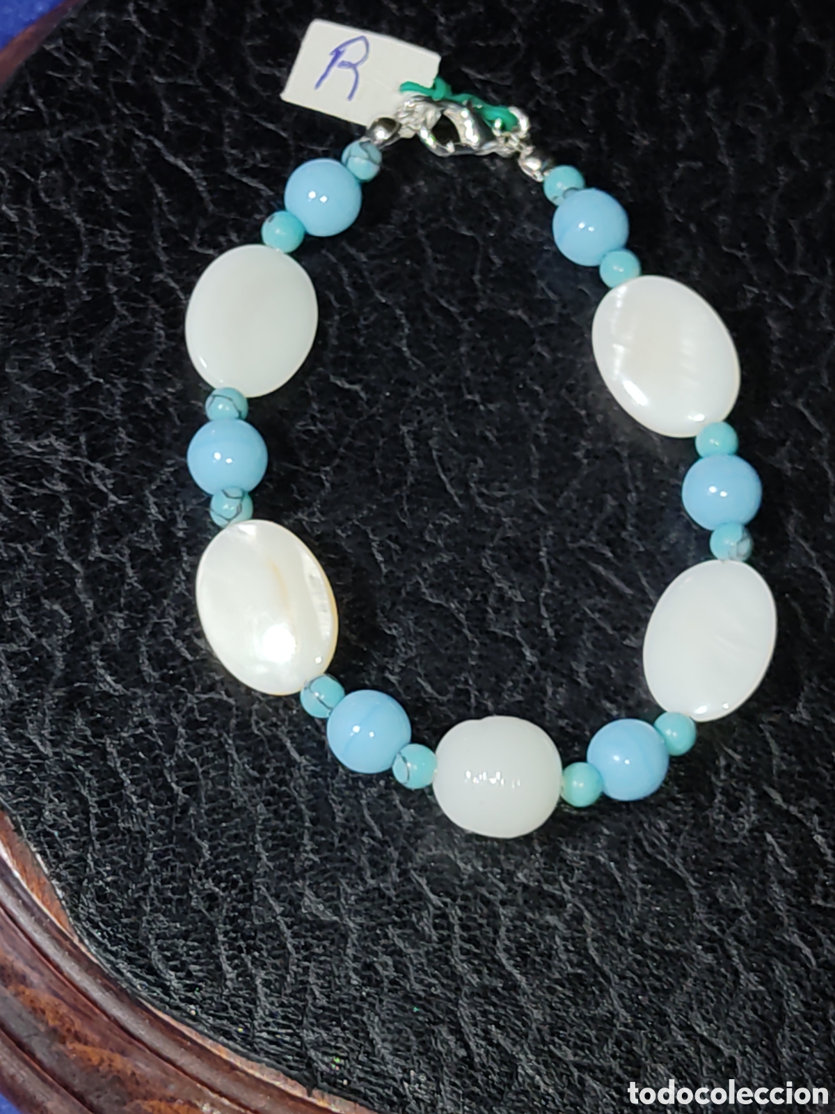 Joyeria: Pulsera de n&aacute;car,turquesa y cristal de Murano.*R* - Foto 1