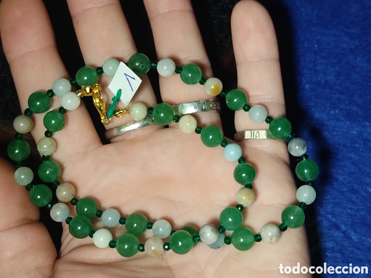 Joyeria: Collar de jadeita y Amazonita natural.*V* - Foto 4