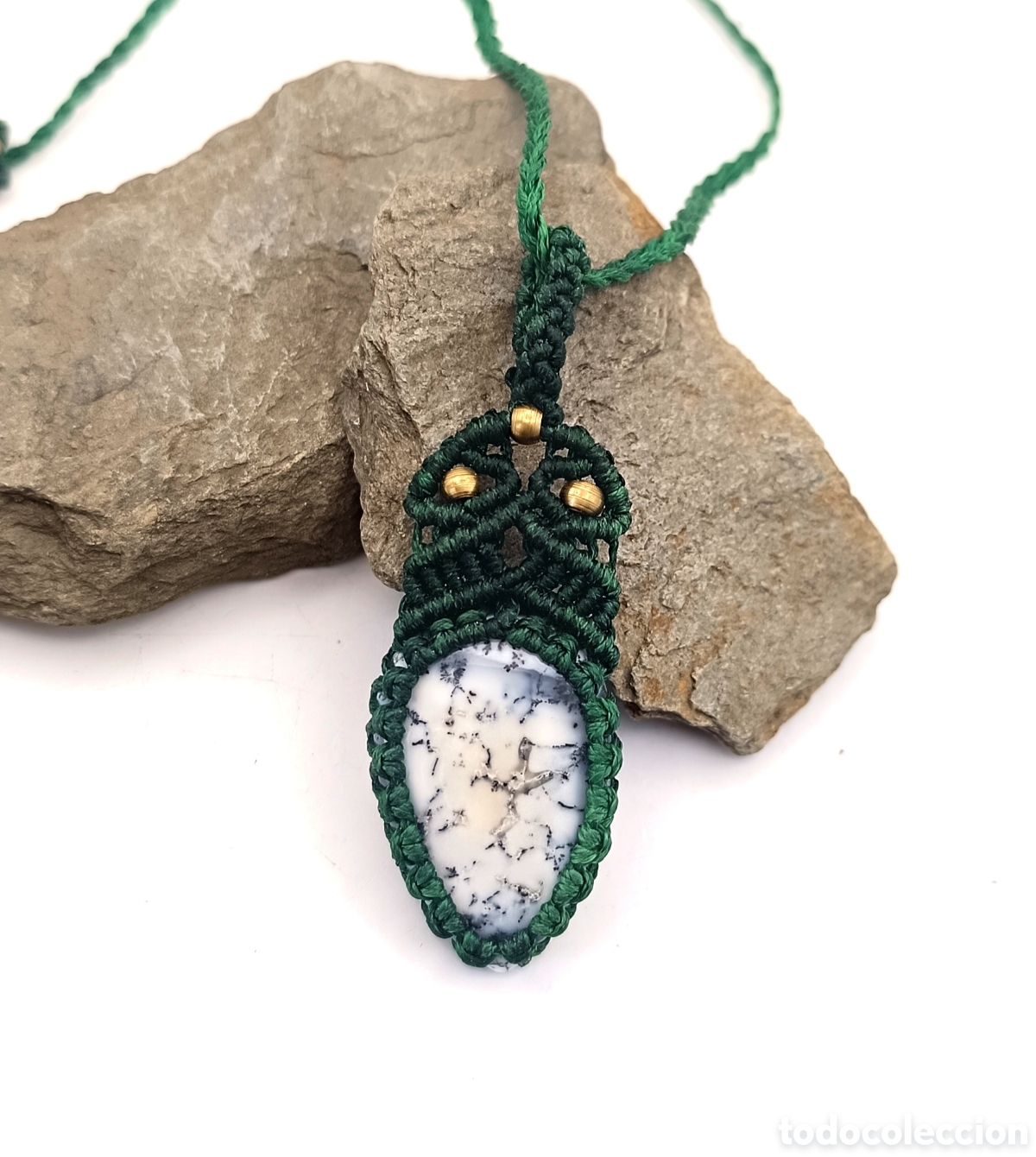 Joyeria: Collar de Macram&eacute; con &Aacute;gata Dendr&iacute;tica - Foto 4