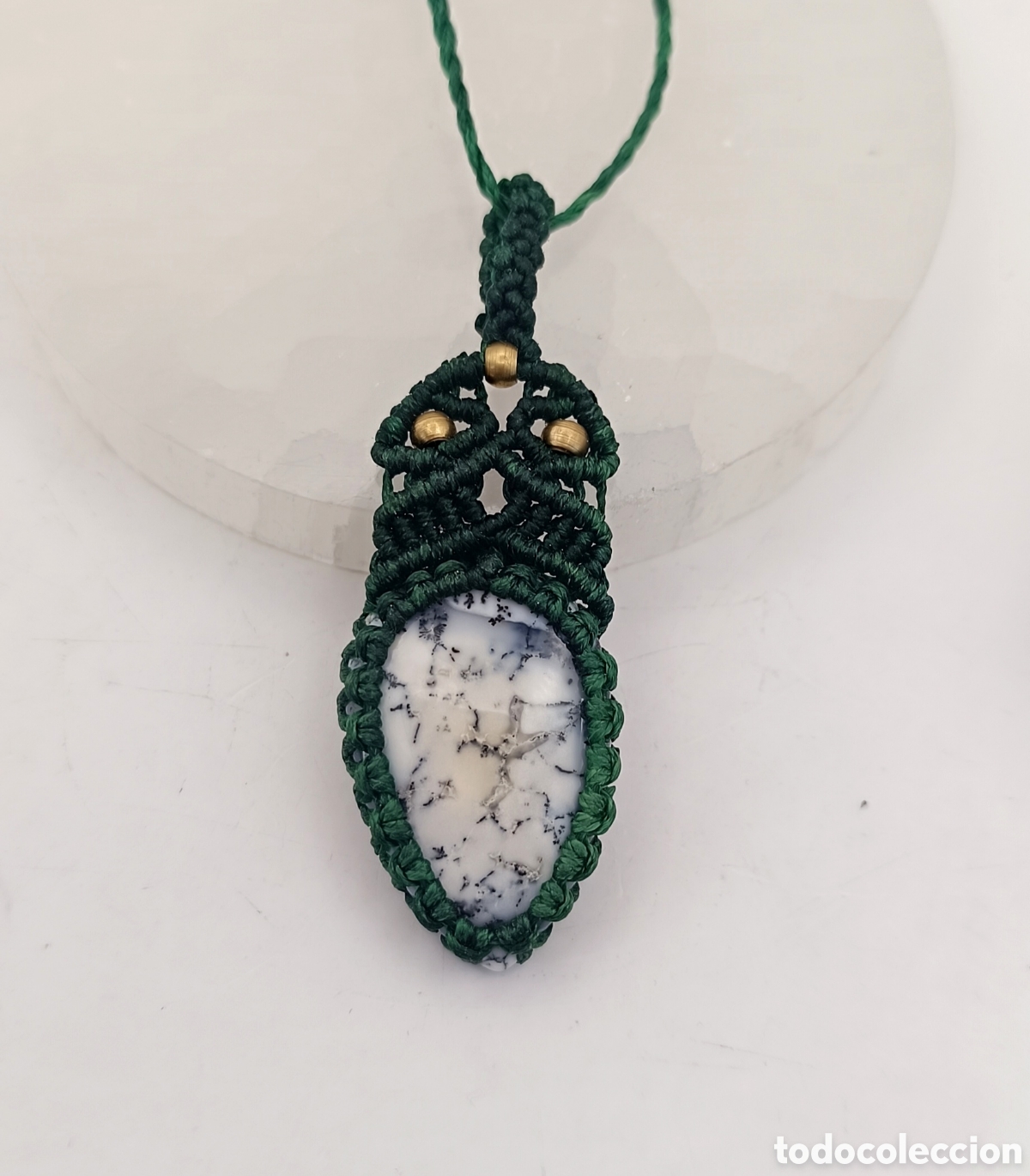 Joyeria: Collar de Macram&eacute; con &Aacute;gata Dendr&iacute;tica - Foto 1