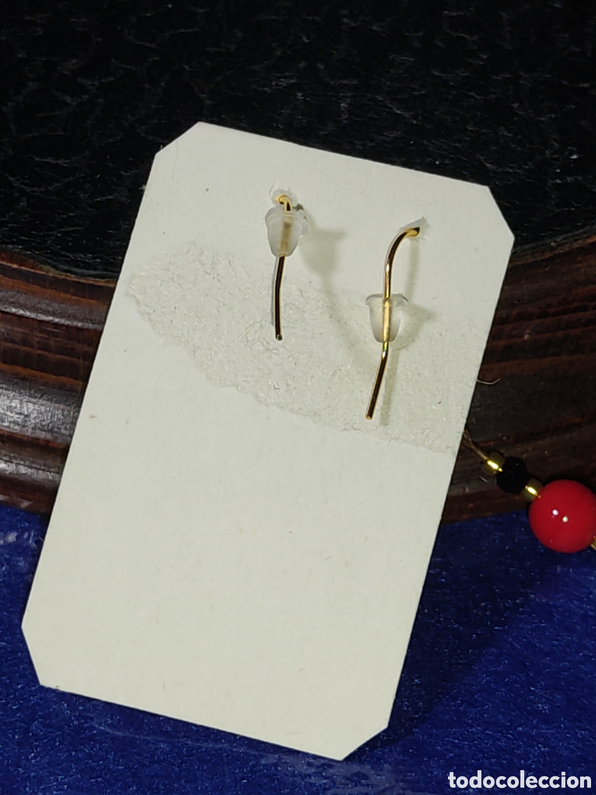 Joyeria: Pendientes de coral rojo y turquesa. - Foto 5