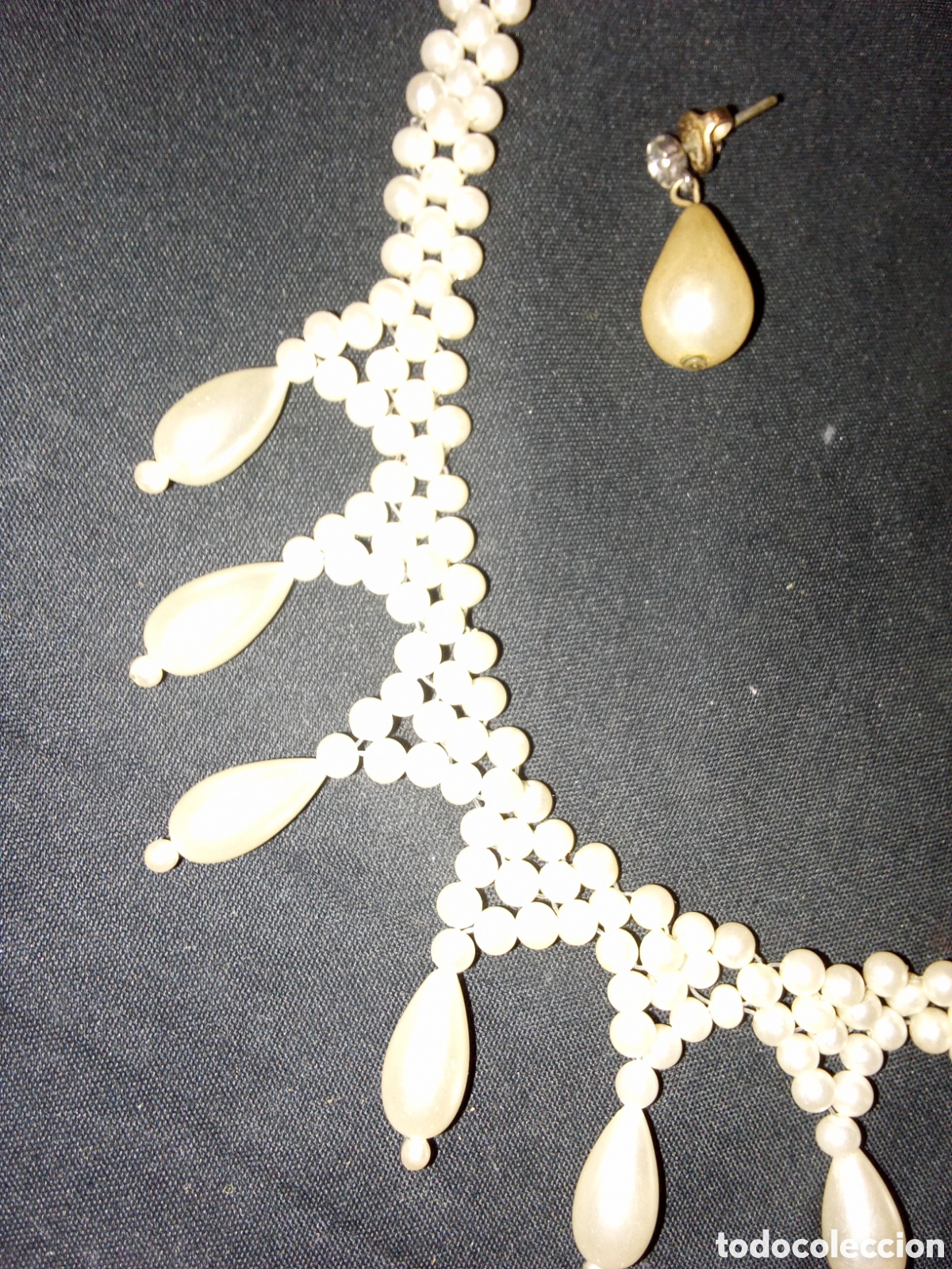 Joyeria: BONITO COLLAR ANTIGUO DE PERLAS TRABAJADO NUEVO - Foto 2