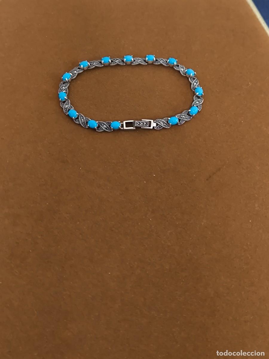 Joyeria: PULSERA DE PLATA CON PEDRERIA AZUL - Foto 1