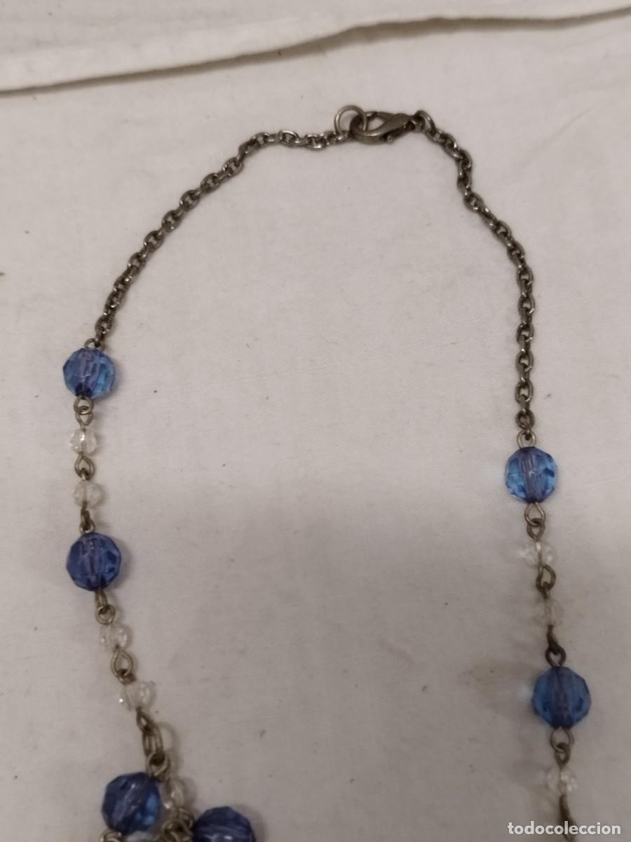 Joyeria: Dos collares de cuentas azules y naranjas. - Foto 4