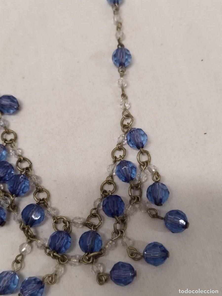 Joyeria: Dos collares de cuentas azules y naranjas. - Foto 5