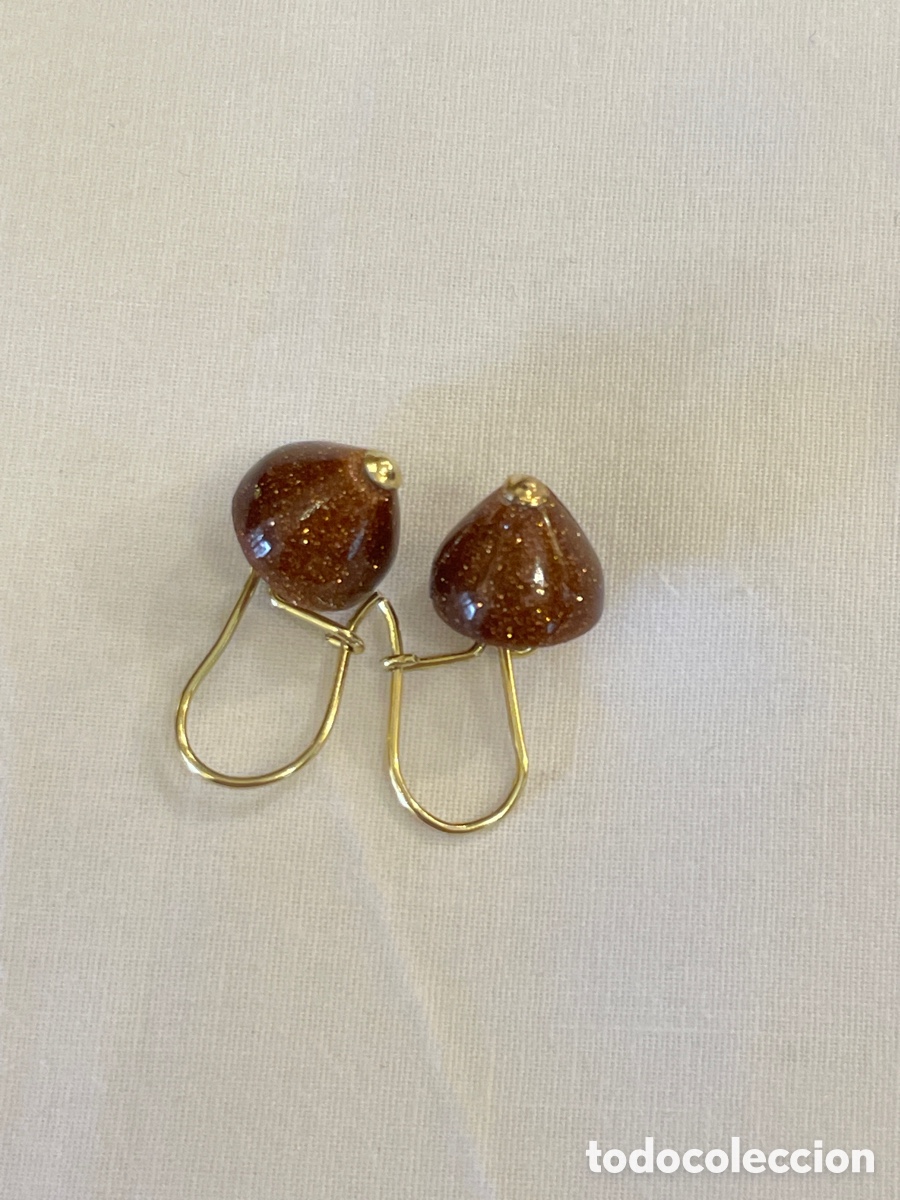 Joyeria: Pendientes aventurina y oro 18K - Foto 4