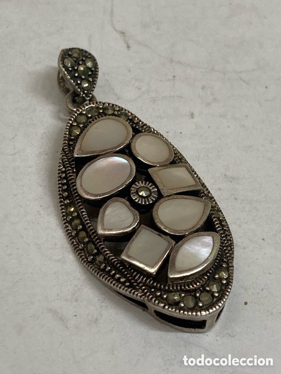 Joyeria: Colgante de plata y n&aacute;car C449 - Foto 1