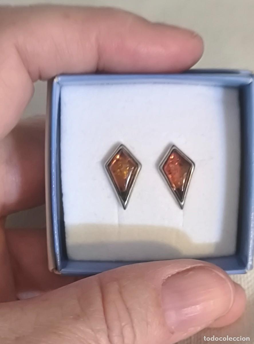 Joyeria: Vendo sencillos pendientes de plata 925 y ambar - Foto 2
