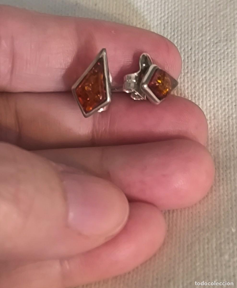 Joyeria: Vendo sencillos pendientes de plata 925 y ambar - Foto 6