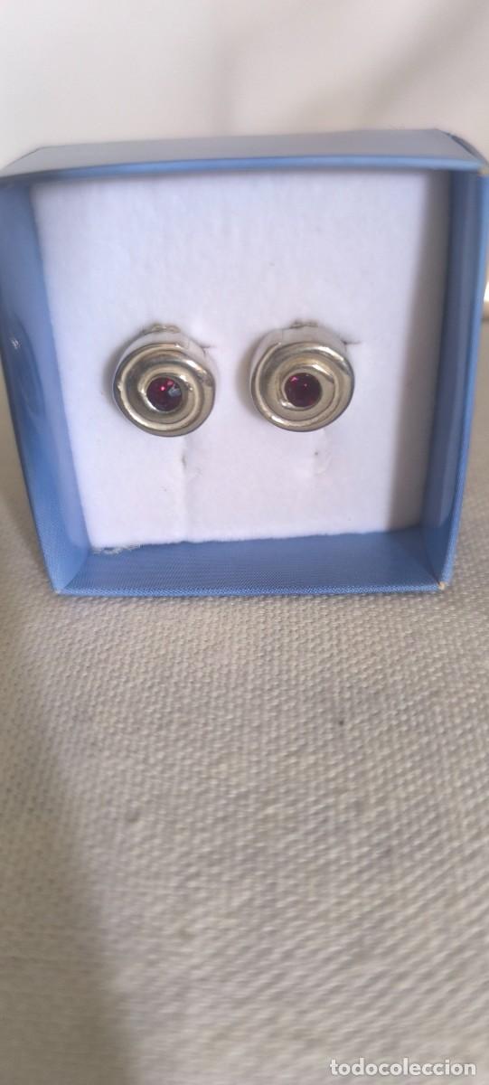Joyeria: Vendo pendientes de plata 925 y piedra granate - Foto 1