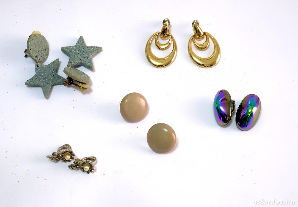Joyeria: LOTE DE 5 CINCO PARES DE PENDIENTES, VINTAGE - Foto 1
