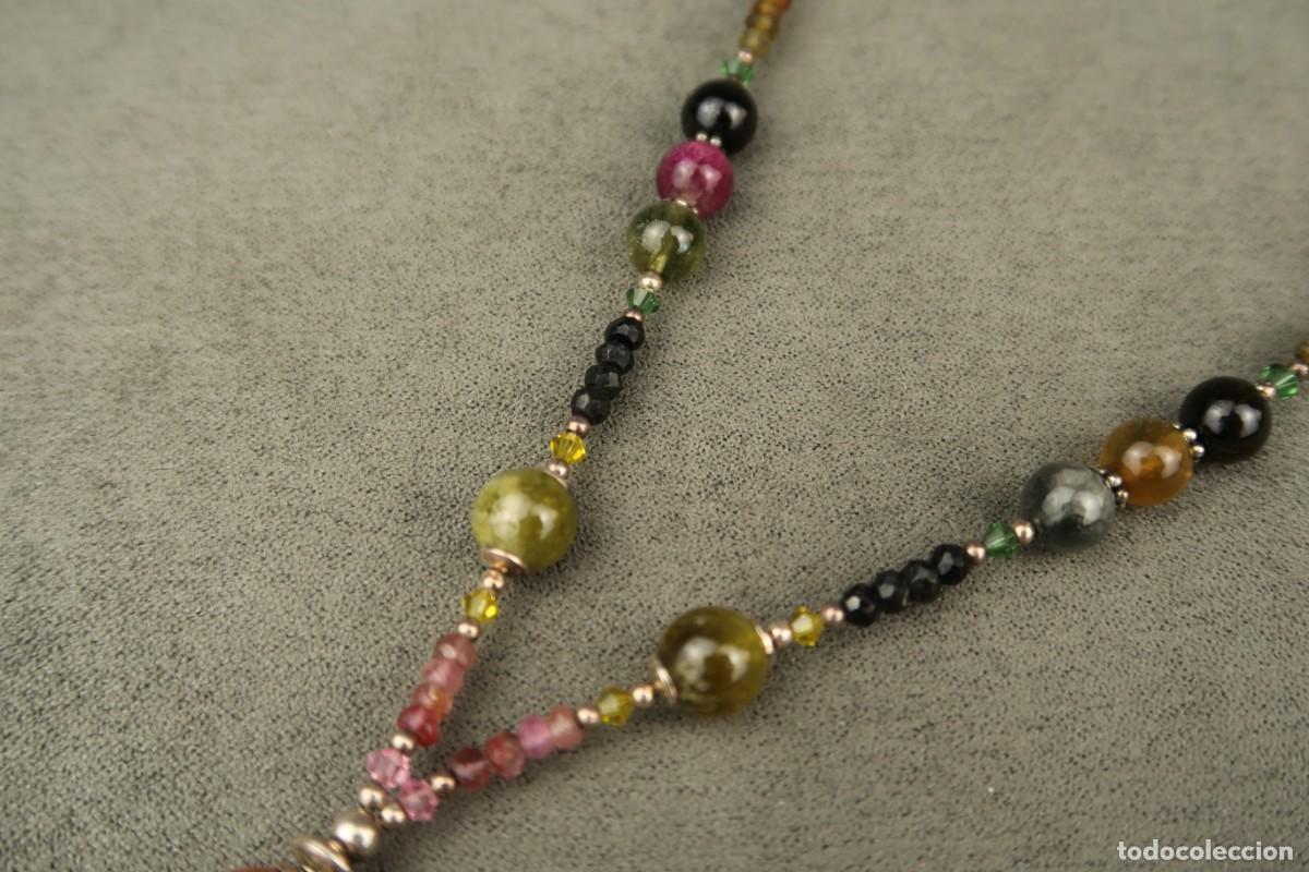 Joyeria: Antiguo Collar de Gemas Semipreciosas y Plata - Foto 4