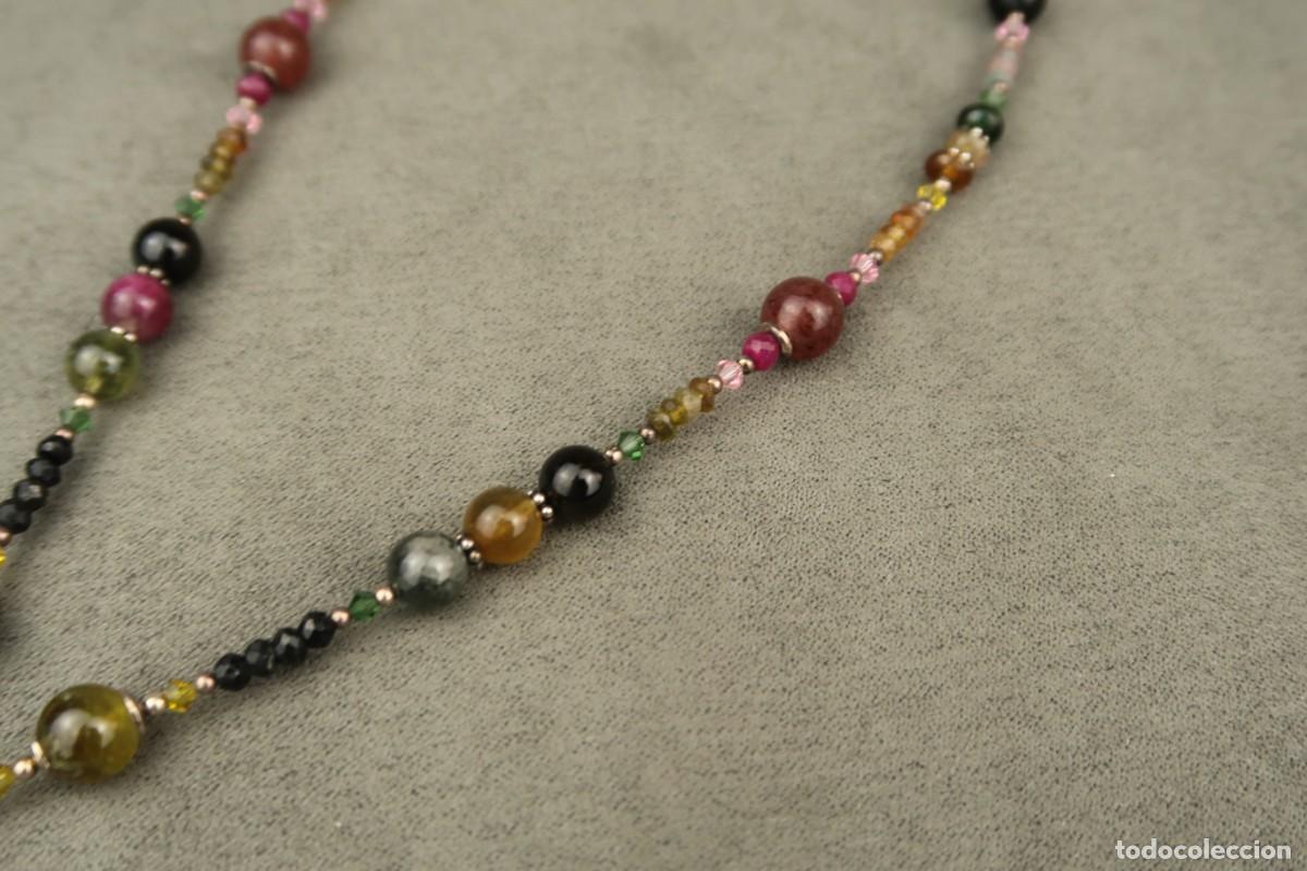 Joyeria: Antiguo Collar de Gemas Semipreciosas y Plata - Foto 8