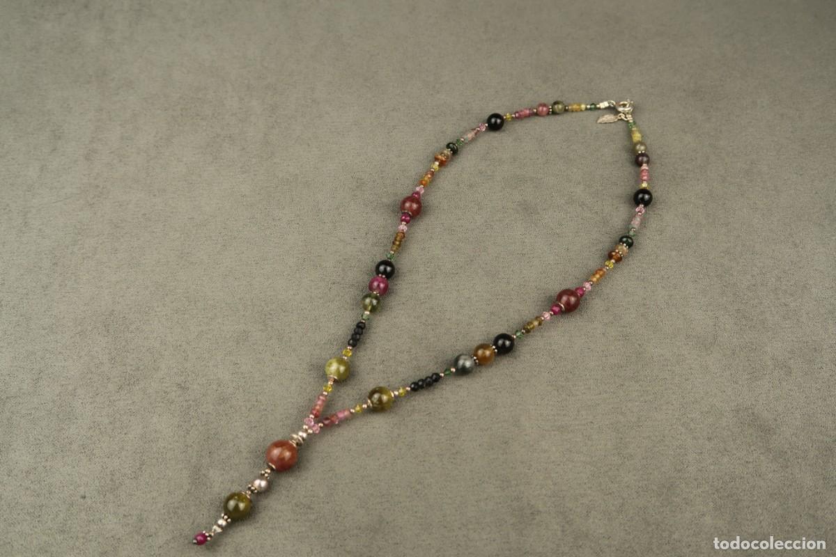 Joyeria: Antiguo Collar de Gemas Semipreciosas y Plata - Foto 9