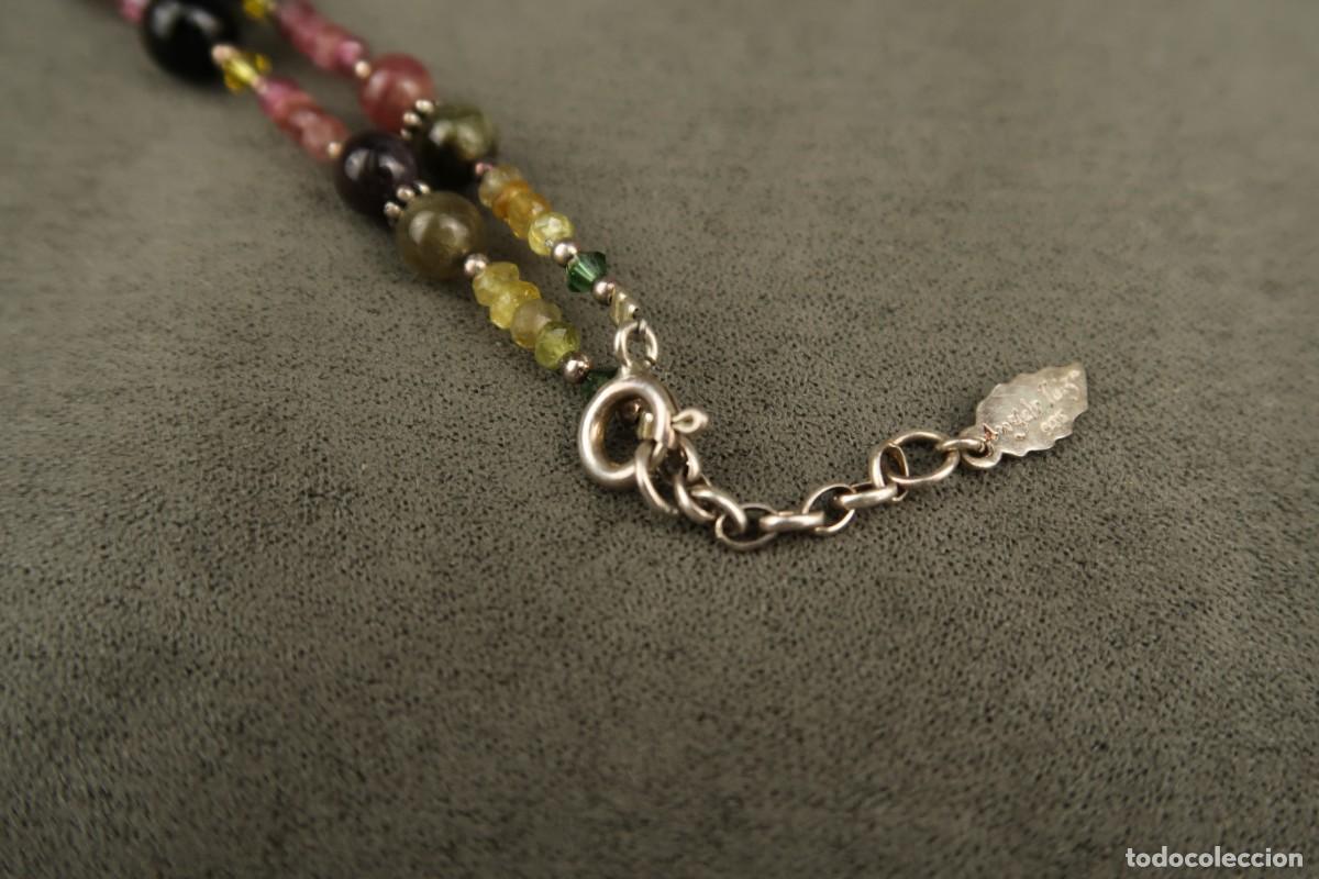 Joyeria: Antiguo Collar de Gemas Semipreciosas y Plata - Foto 10