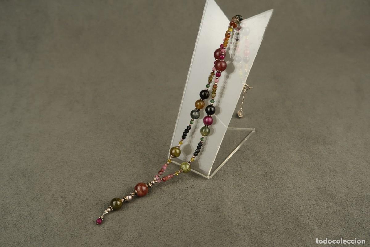 Joyeria: Antiguo Collar de Gemas Semipreciosas y Plata - Foto 13