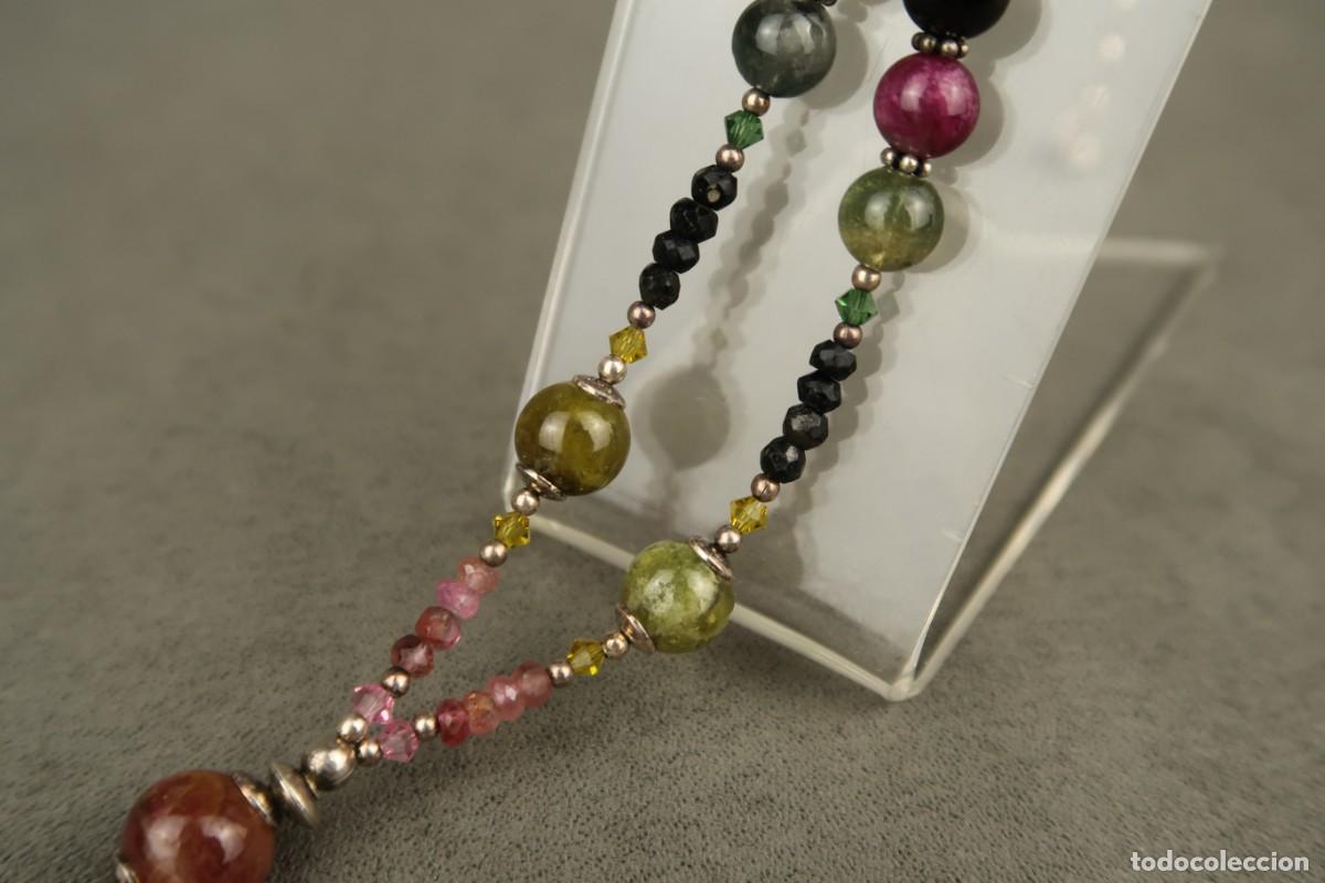 Joyeria: Antiguo Collar de Gemas Semipreciosas y Plata - Foto 15