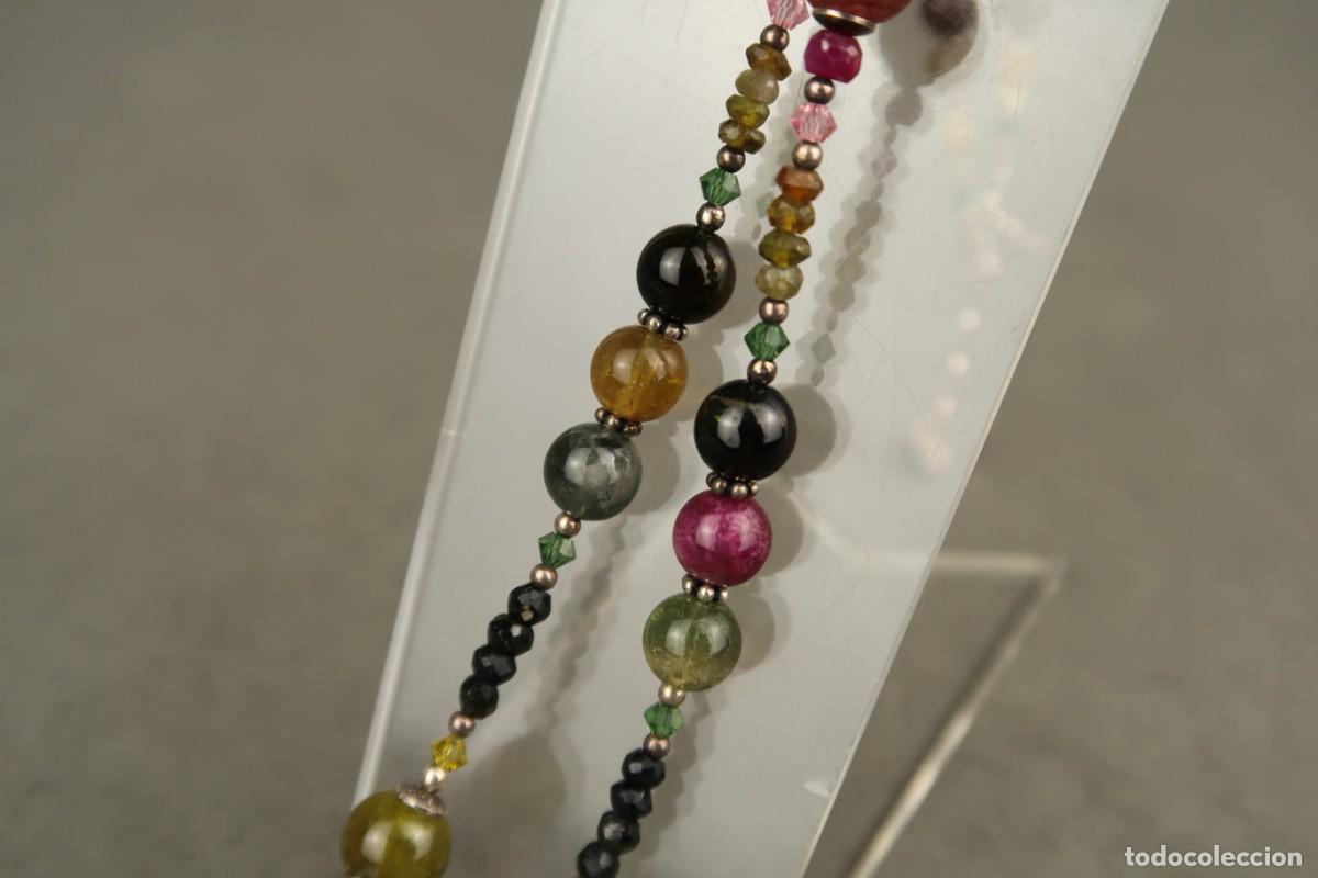Joyeria: Antiguo Collar de Gemas Semipreciosas y Plata - Foto 16