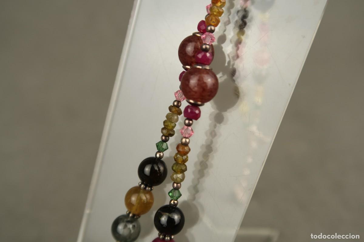 Joyeria: Antiguo Collar de Gemas Semipreciosas y Plata - Foto 17