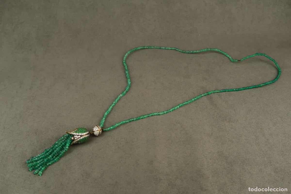Joyeria: Antiguo Collar de Cristal Facetado - Foto 1