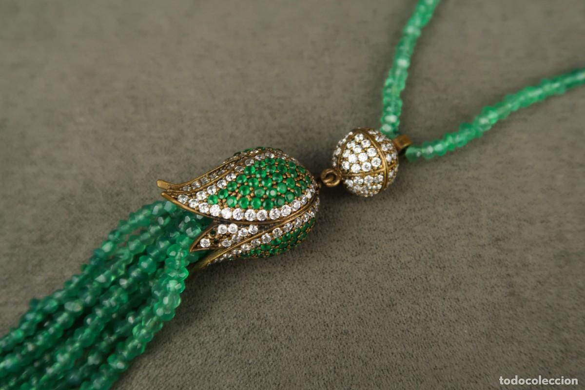 Joyeria: Antiguo Collar de Cristal Facetado - Foto 3